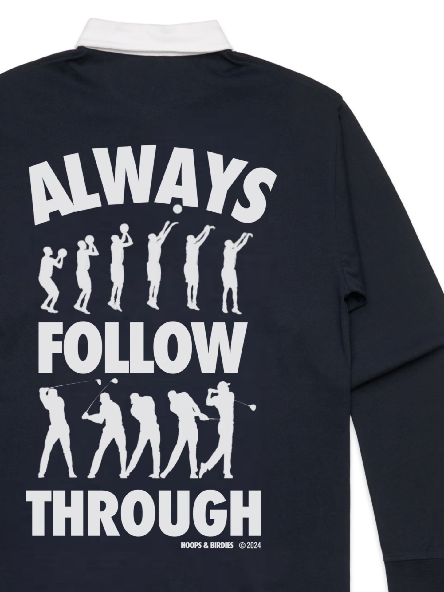 FOLLOW THROUGH RUGBY POLO NAVY/WHITE