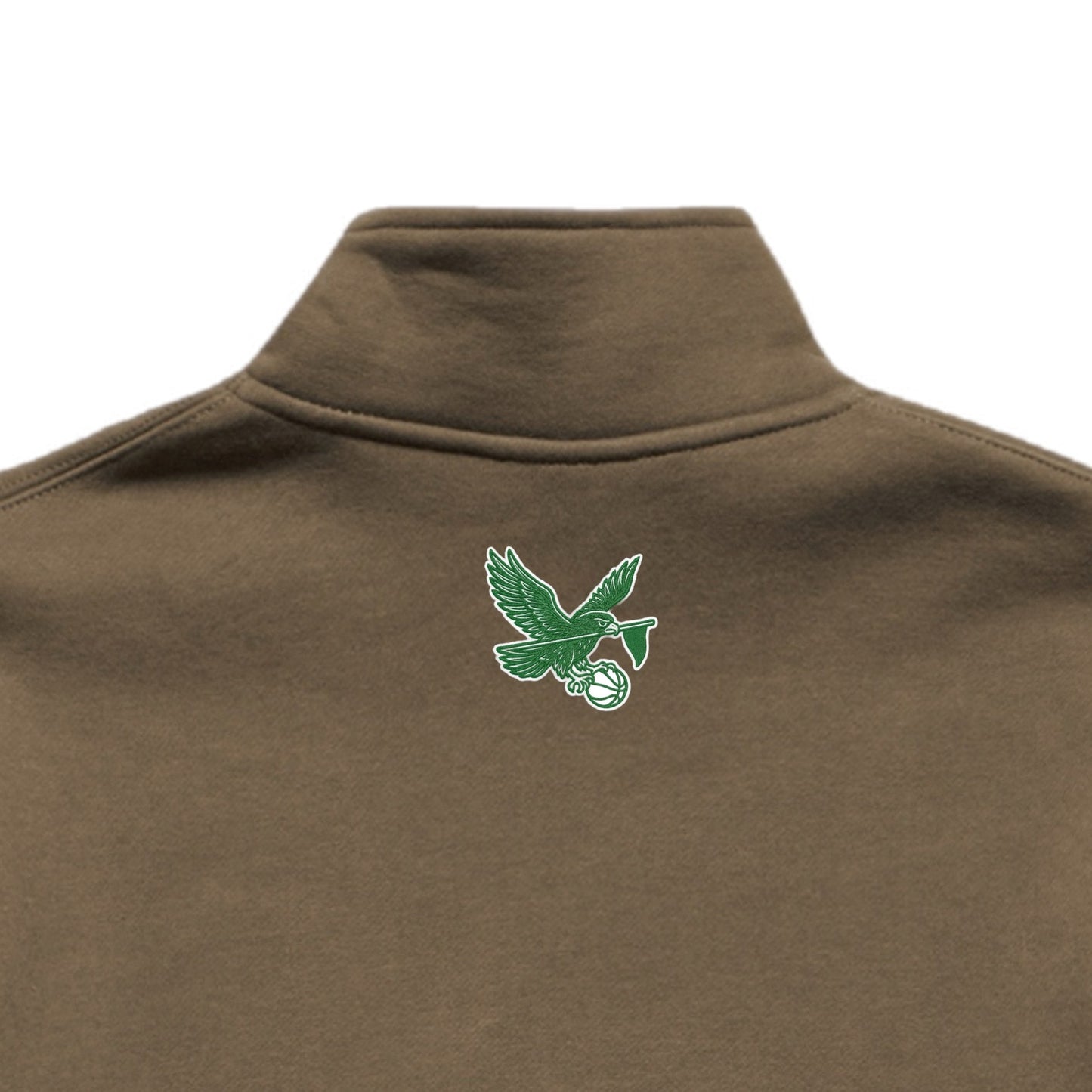 SCRIPT QUARTER ZIP - WALNUT/WHITE/FOREST