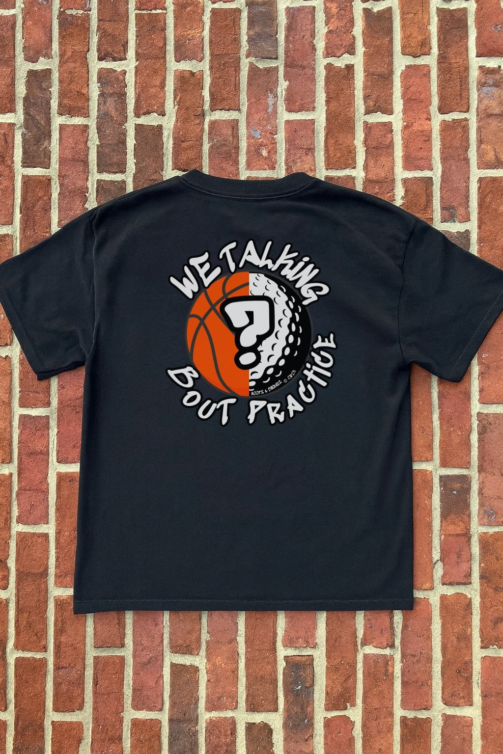 WE TALKIN BOUT PRACTICE TEE (BOXY FIT) - BLACK/ORANGE/WHITE