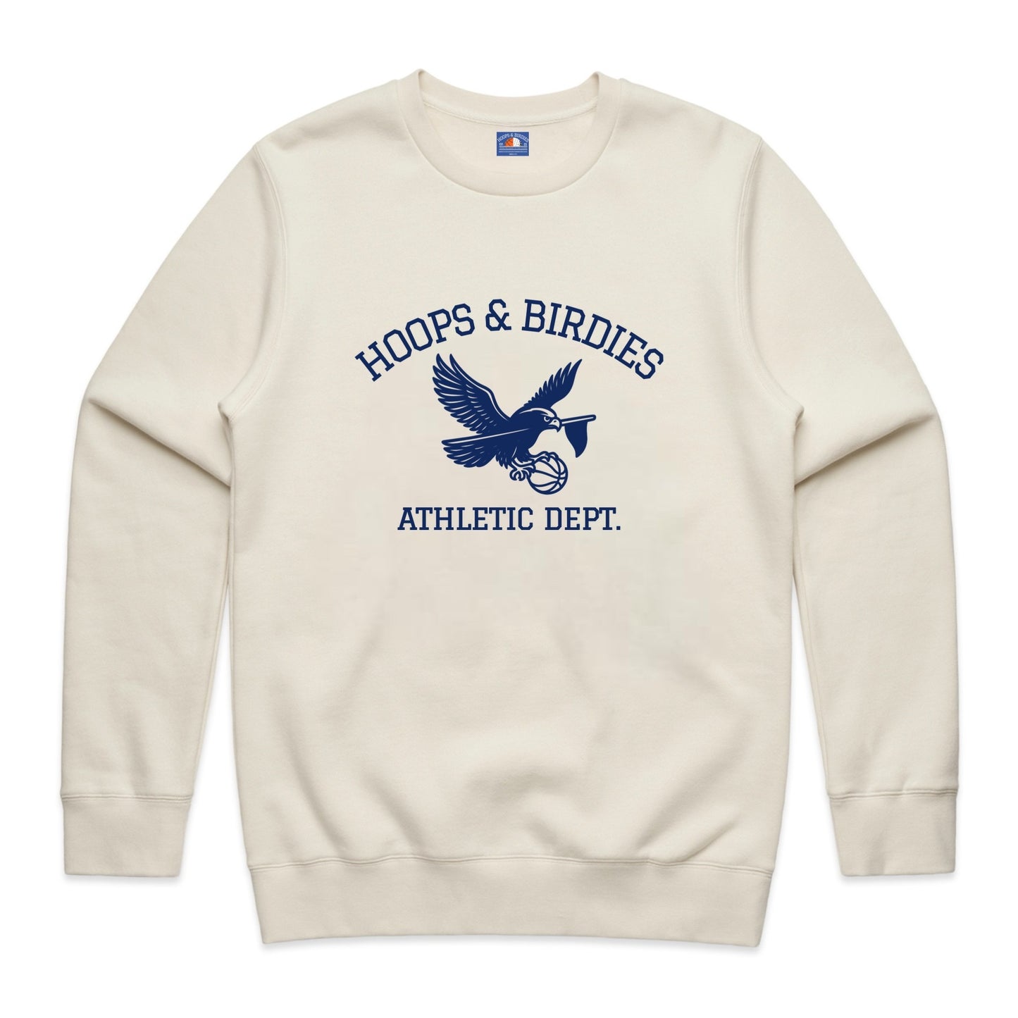 ATHLETIC HAWK SWEATER - CREAM/NAVY