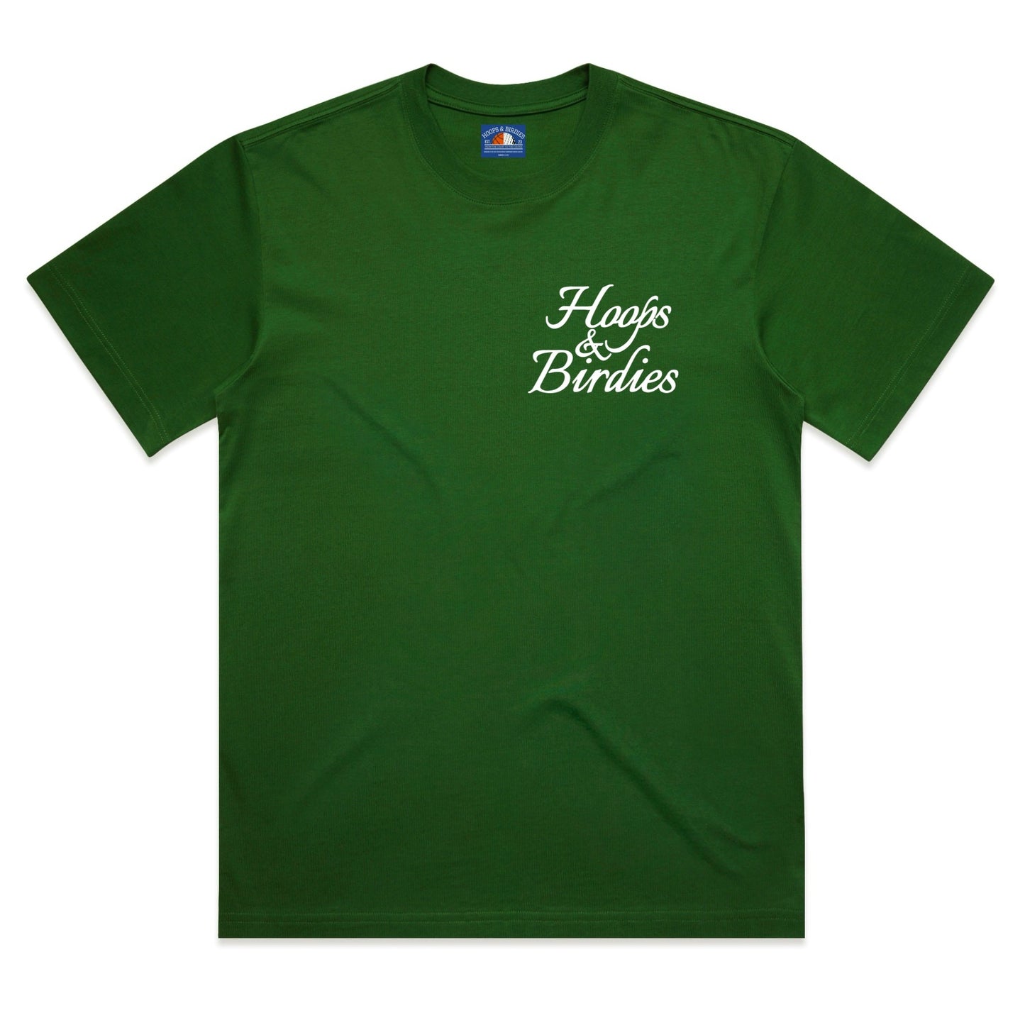 FOLLOW THROUGH TEE (BOXY FIT) - FOREST GREEN/WHITE