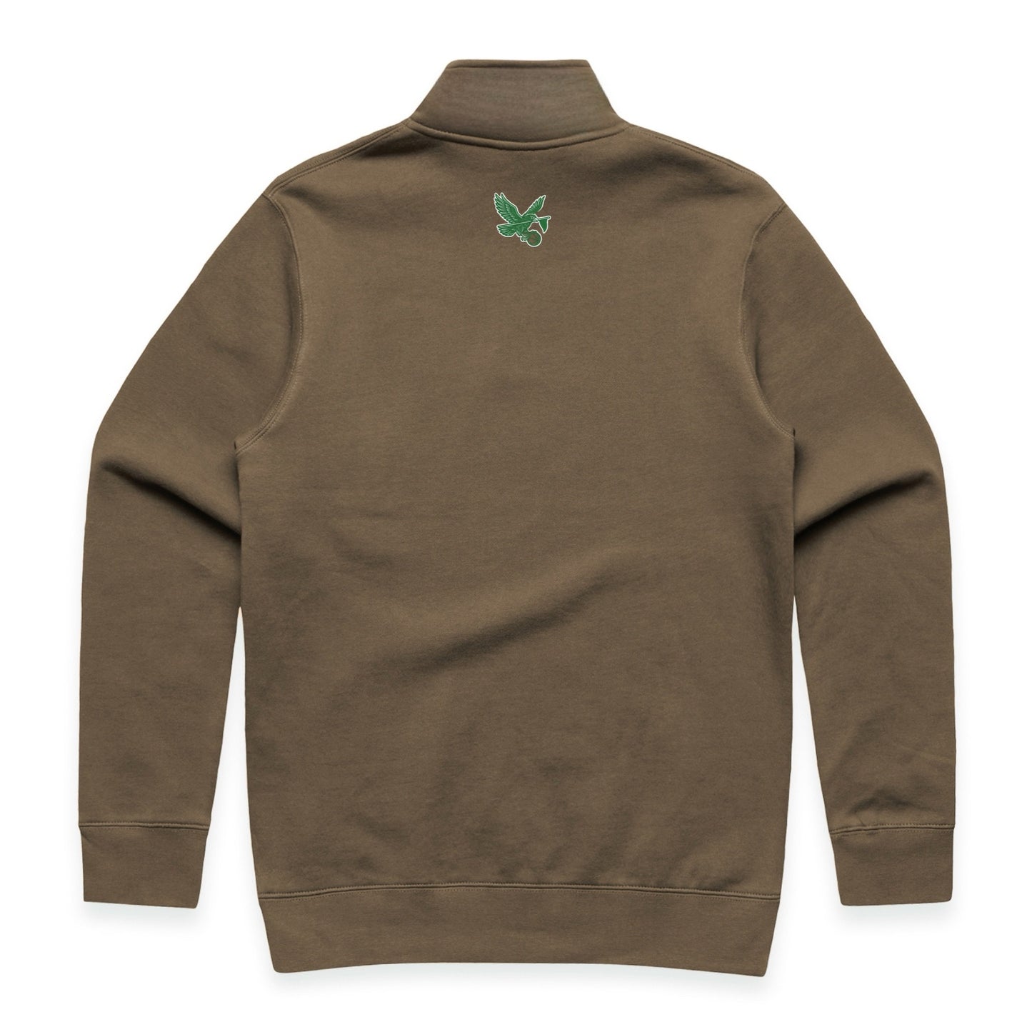 SCRIPT QUARTER ZIP - WALNUT/WHITE/FOREST