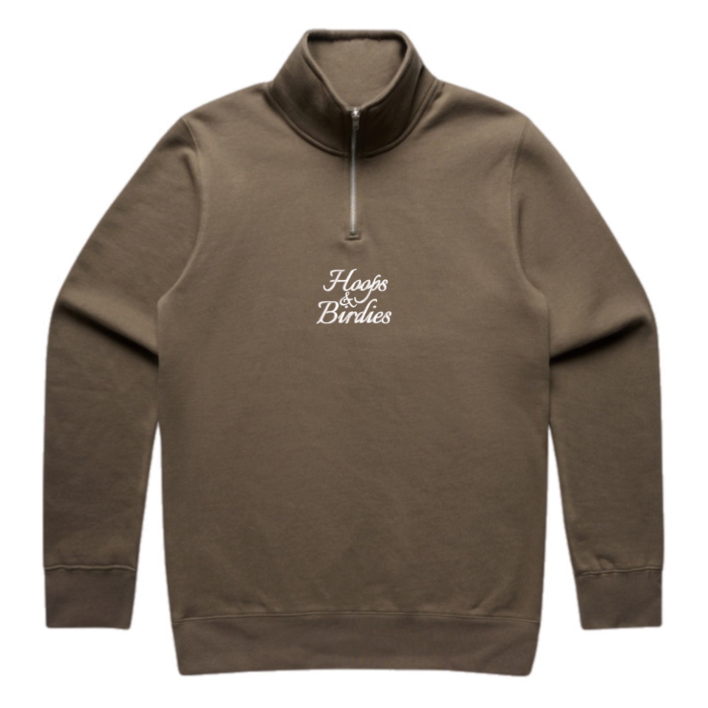 SCRIPT QUARTER ZIP - WALNUT/WHITE/FOREST
