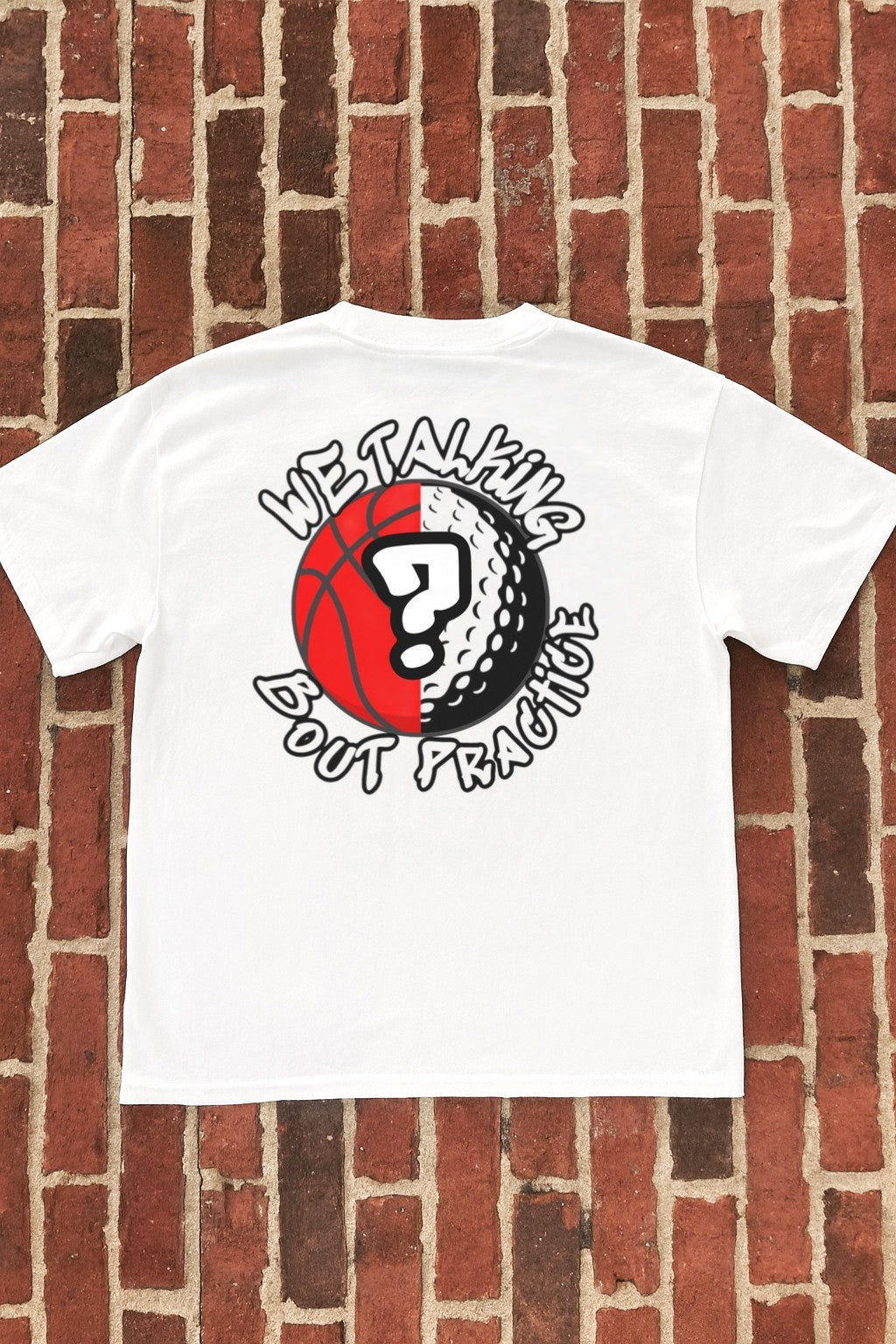 WE TALKIN BOUT PRACTICE TEE (BOXY FIT) - WHITE/SPORT RED/WHITE/BLACK