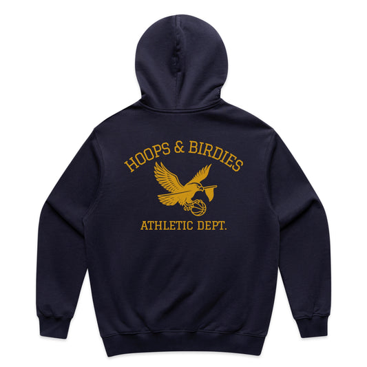 ATHLETIC DEPT HOODIE - NAVY/CANARY