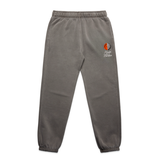 WE BALL SCRIPT LOGO SWEATS (OVERSIZED FIT) - FADED GREY/WHITE/ORANGE/BLACK