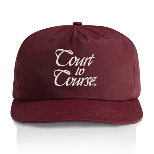 COURT TO COURSE HAT - MAROON/WHITE