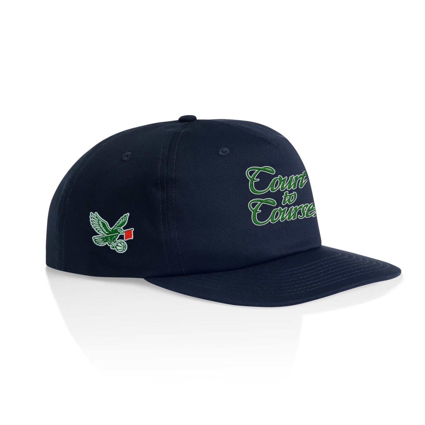 COURT TO COURSE HAT - NAVY/KELLY GREEN/WHITE