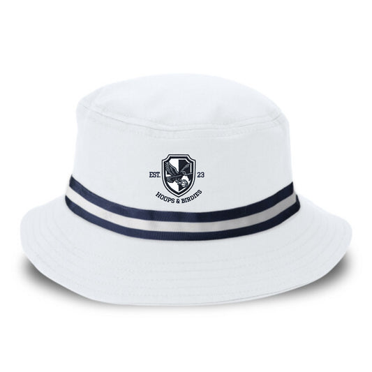 MONACO BUCKET HAT - WHITE/NAVY