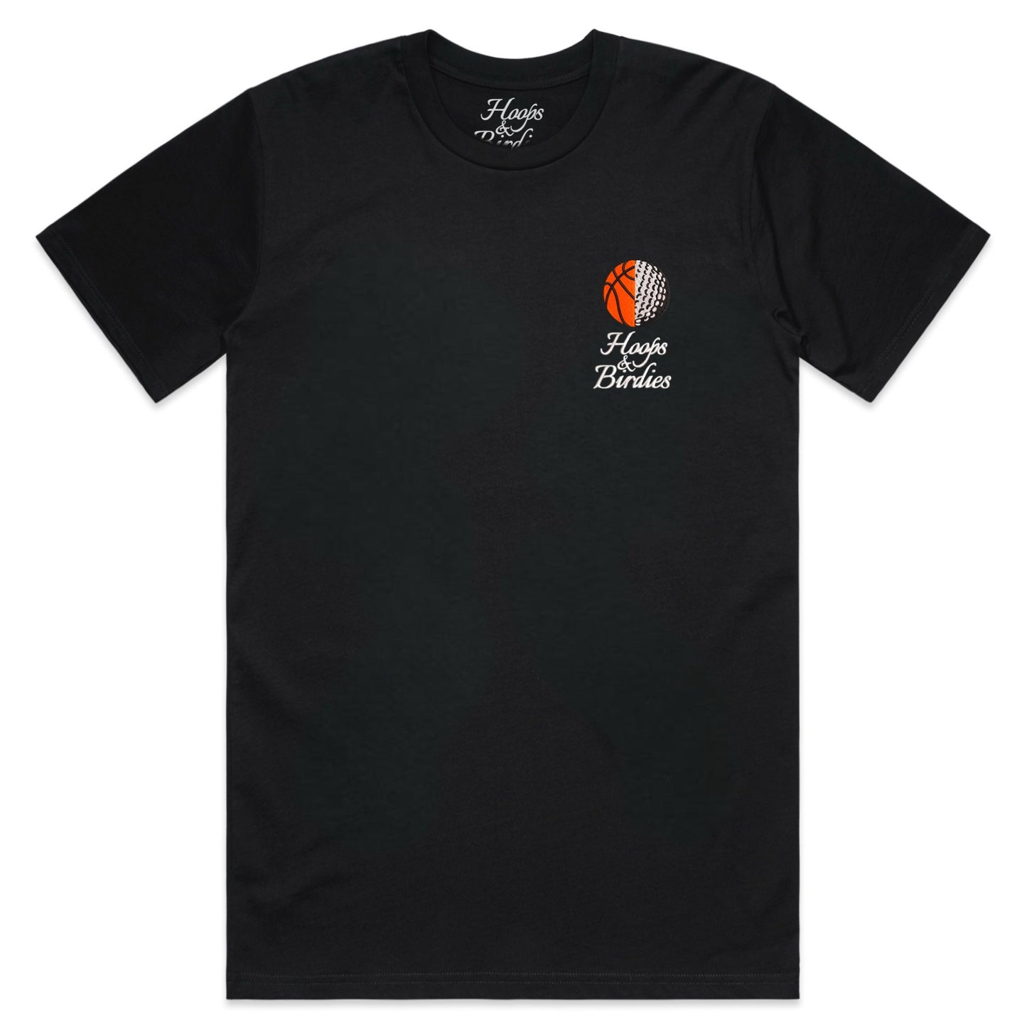 WE BALL SCRIPT LOGO T-SHIRT - BLACK/WHITE/ORANGE