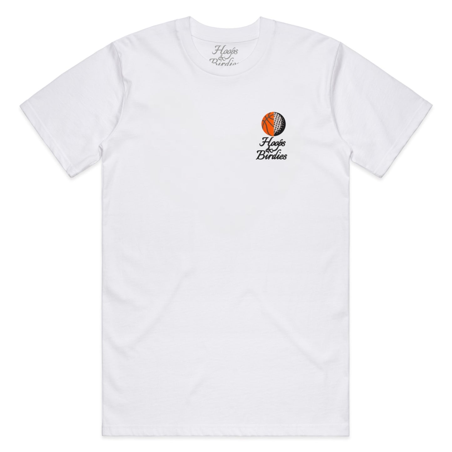 WE BALL SCRIPT LOGO T-SHIRT - WHITE/BLACK/ORANGE
