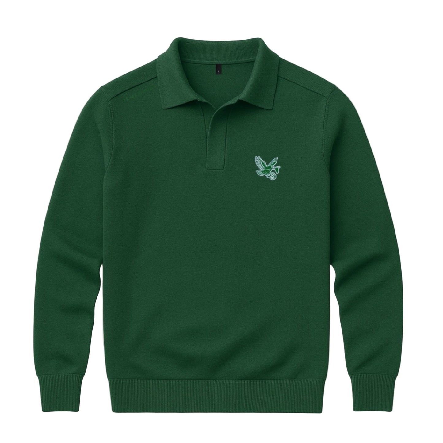 HAWK FLIGHT POLO SWEATER FOREST/WHITE