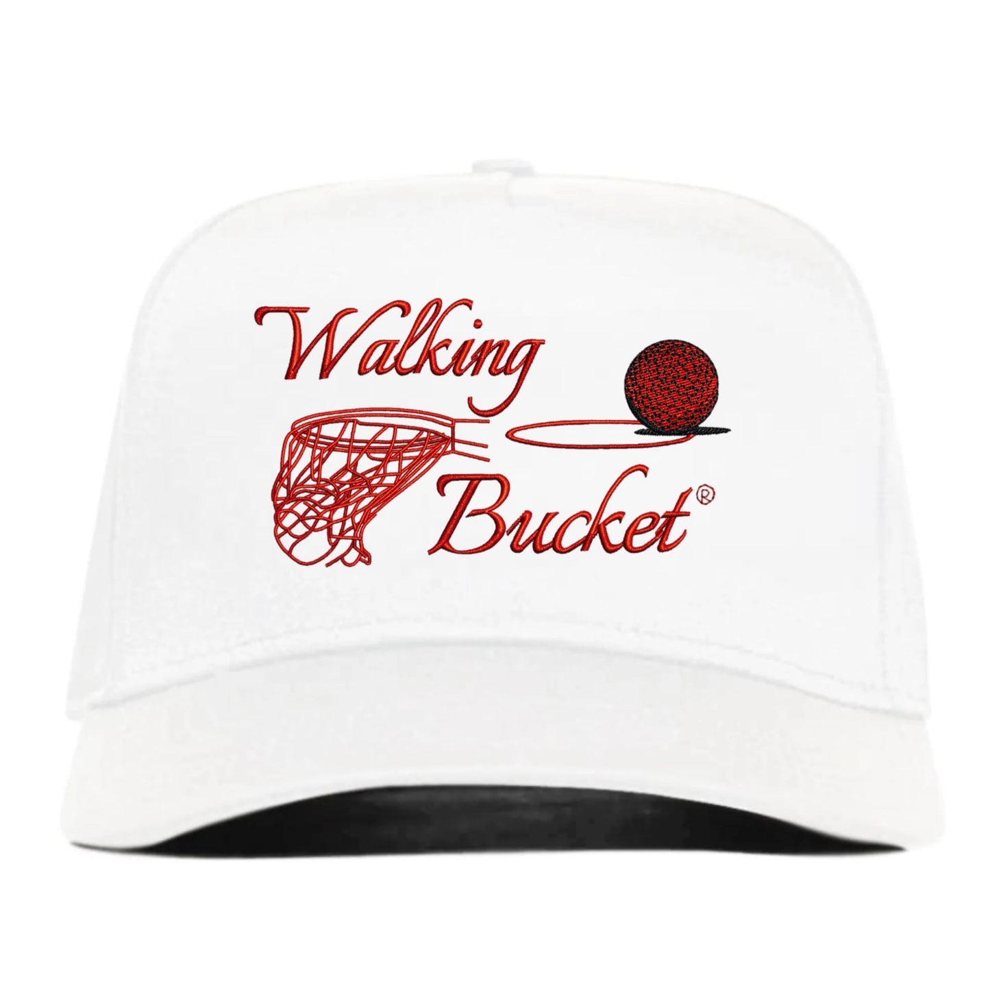 WALKING BUCKET HAT - WHITE/CRIMSON