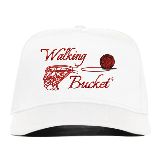 WALKING BUCKET HAT - WHITE/CRIMSON